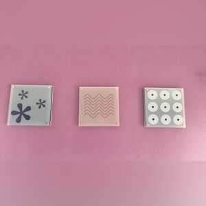 Set of 3 Modern Wall Art Panels, frosted glass, 12” square 
From IKEA